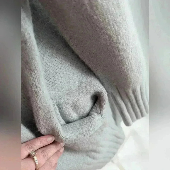 Racheal Women's Size Small Gray Pocket Oversized Sweater Shirt Or Dress - Picture 5 of 13